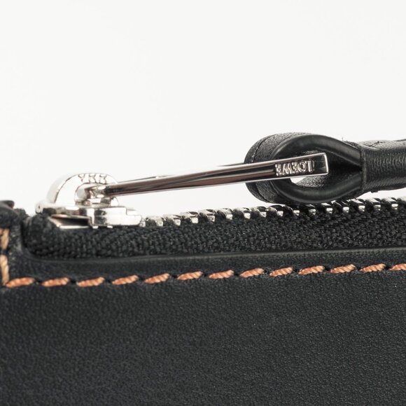 Loewe Puzzle Stitch Black Smooth Calf Leather L Coin Card Holder - Picture 7 of 10